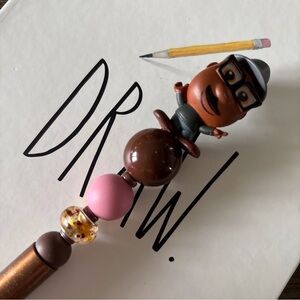 Disney Doorables: Soul: Joe Gardner handmade beaded pen